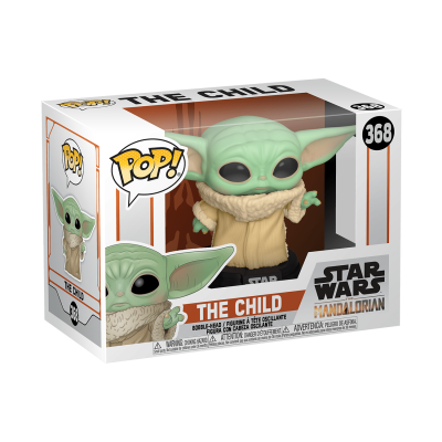 Figura Funko Pop! The Child da série Star Wars Mandalorian na embalagem