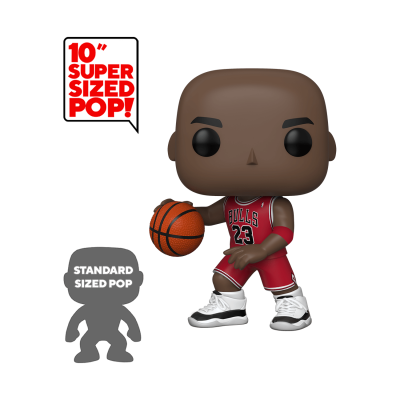 Figura colecionável Funko Pop jogador de basquetebol com camisola vermelha Bulls número 23