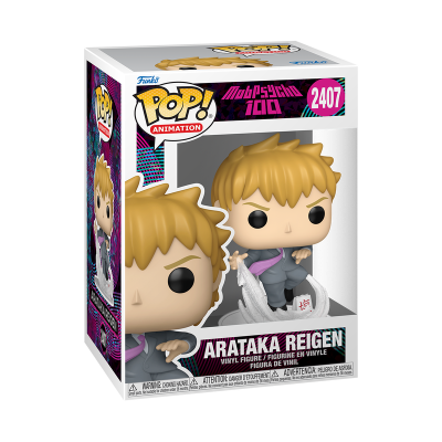 Figura Funko Pop Arataka Reigen Mob Psycho 100 na caixa