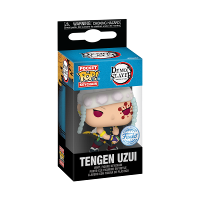Chaveiro Funko Pocket Pop Tengen Uzui Demon Slayer na embalagem