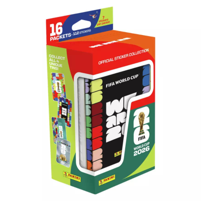 Caixa de 16 pacotes de autocolantes FIFA World Cup 2026 da Panini