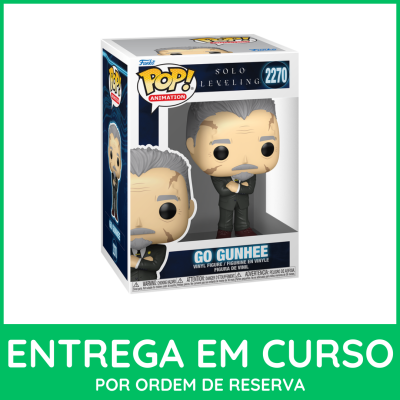 Figura Funko Pop! Go Gunhee da animação Solo Leveling na sua embalagem original.