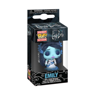 Chaveiro Funko Pocket Pop! Emily do filme Corpse Bride na embalagem preta