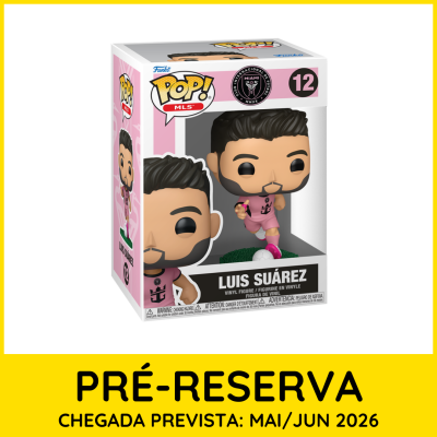 Funko Pop! MLS figura de vinil Luis Suárez no uniforme rosa do Miami