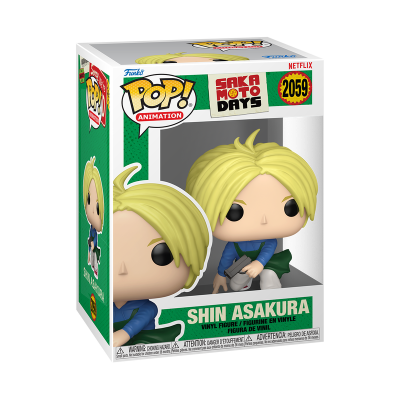 Figura Funko POP! Shin Asakura da série Sakamoto Days em caixa