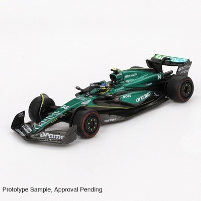 Miniatura de carro de Fórmula 1 Aston Martin verde e preto