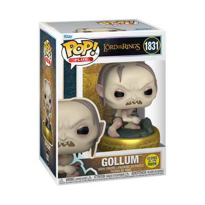 Figura Funko Pop! Plus vinil do Gollum de O Senhor dos Anéis, embalagem com janela