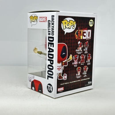 Caixa de brinquedo POP! Deadpool nº 774 com janela plástica visível
