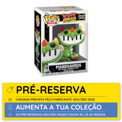 Figura Funko Pop! Games Poppy Playtime Pianosauraus nº 1333 na caixa com pré-reserva