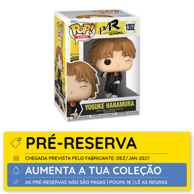 Boneco Funko Pop! Yosuke Hanamura Persona 4 Revival em caixa