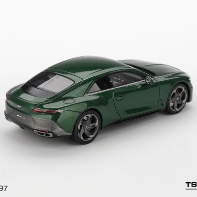 Miniatura de carro desportivo verde metálico escala 1:43