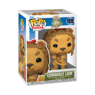 Boneco vinil Cowardly Lion Pop! Movies em caixa com janela