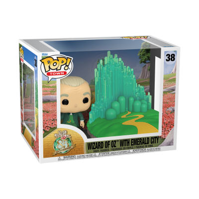 Funko Pop Wizard of Oz com Cidade Esmeralda em caixa