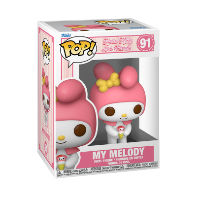 Figura Pop! de vinil My Melody na embalagem
