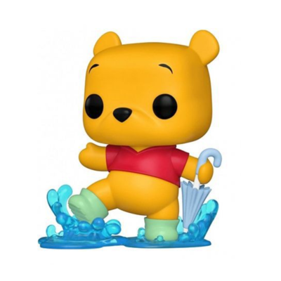 Figura de vinil do Winnie the Pooh com guarda-chuva e botas verdes