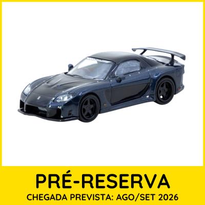Miniatura de carro desportivo preto metálico com spoiler traseiro