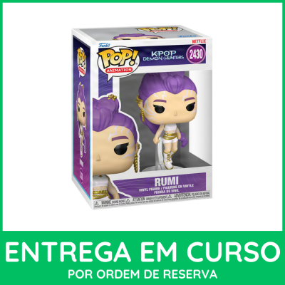 Figura Funko Pop Rumi KPOP Demon Hunters Netflix na embalagem