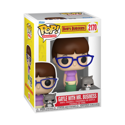Figura de vinil Gayle com Mr. Business Bob's Burgers na caixa Pop! Animation