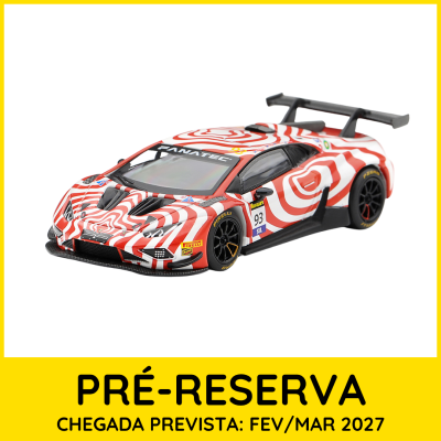 Modelo de carro de corrida vermelho e branco em espiral com asa traseira preta e marcações de corrida