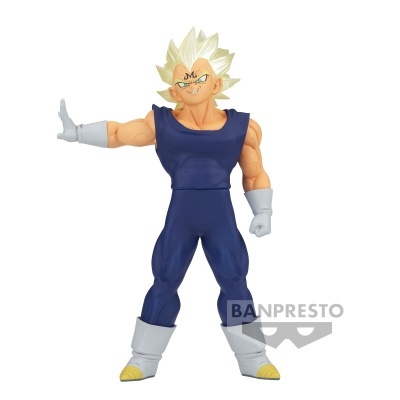 Figura de ação de personagem anime com roupa azul e cabelo loiro espetado