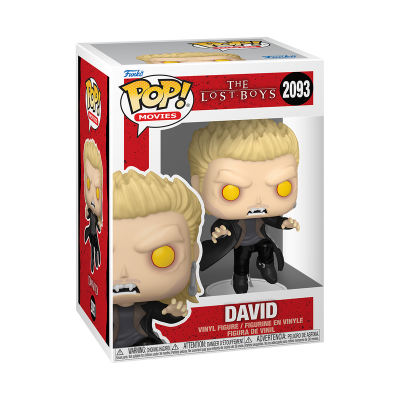 Figurinha Funko Pop! do personagem David da série The Lost Boys em embalagem