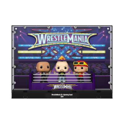 Conjunto de figuras Funko Pop de WrestleMania XXX num ringue