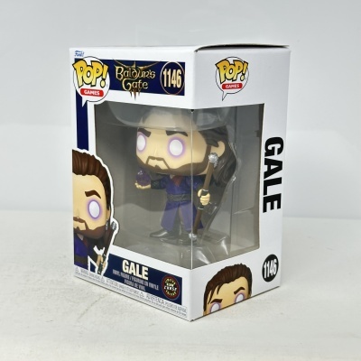 Figura Funko Pop! Gale da Baldurs Gate em caixa com janela transparente