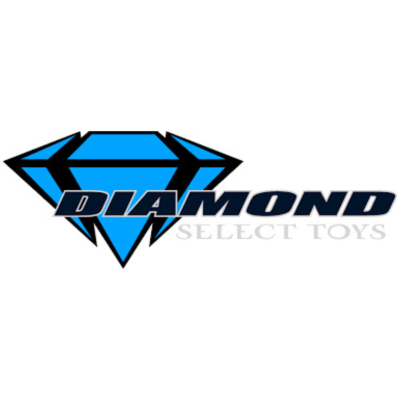 Logótipo com diamante azul e texto DIAMOND SELECT TOYS