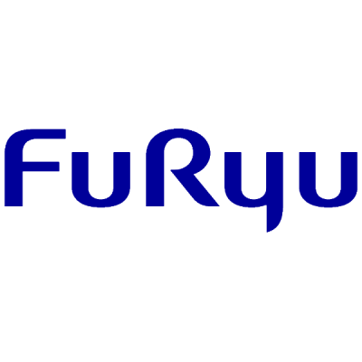 Logótipo com texto FuRyu em azul escuro