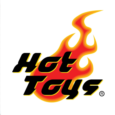 Logótipo Hot Toys com chama vermelha e amarela