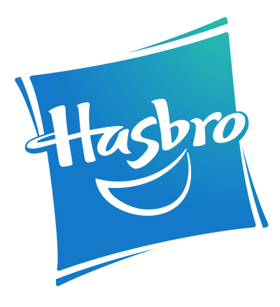 Logótipo Hasbro azul e verde com texto branco