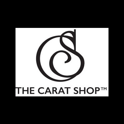 Logótipo preto e branco de THE CARAT SHOP™ com letras estilizadas