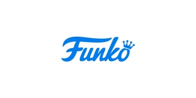 Logótipo azul da marca Funko com uma coroa pequena