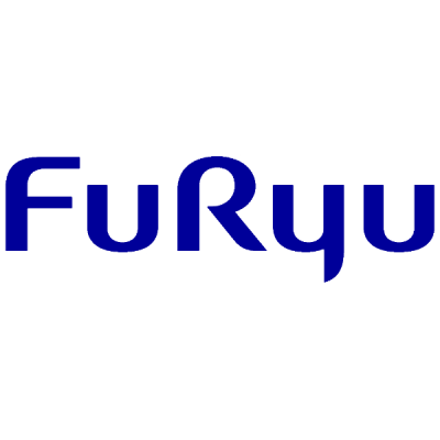 Logótipo da marca FuRyu em azul sobre fundo branco