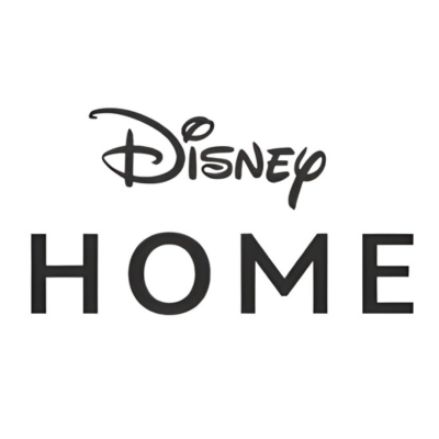 Texto Disney HOME em letras pretas sobre fundo branco