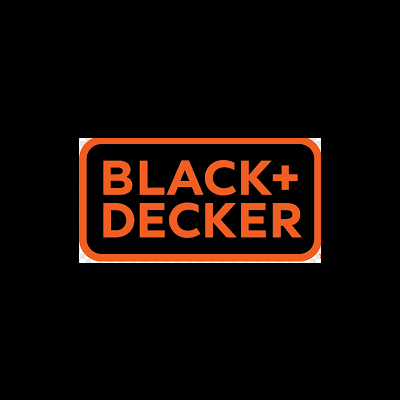 Logótipo BLACK+DECKER em preto e laranja