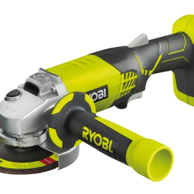 Esmerilhadora elétrica sem fio RYOBI amarela, preta e cinza