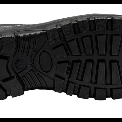 Sola preta de sapato com padrão antiderrapante