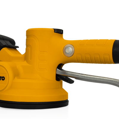 Lixadora elétrica amarela e preta marca VITO com punho ergonómico