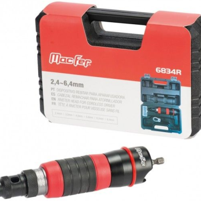 Maleta vermelha e preta MacFer 6834R com conjunto de ferramentas