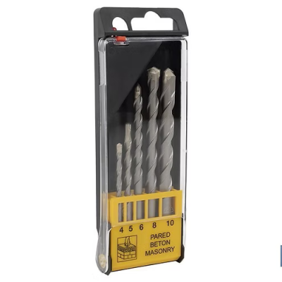 Conjunto de brocas para betão em embalagem plástica