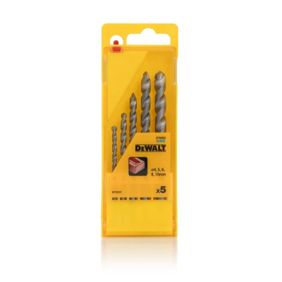 Conjunto de brocas DEWALT em embalagem amarela com 5 peças