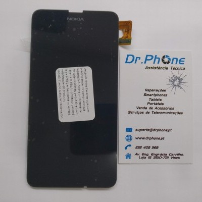 Ecrã táctil preto para telemóvel Nokia com etiqueta e cartão de assistência técnica Dr.Phone