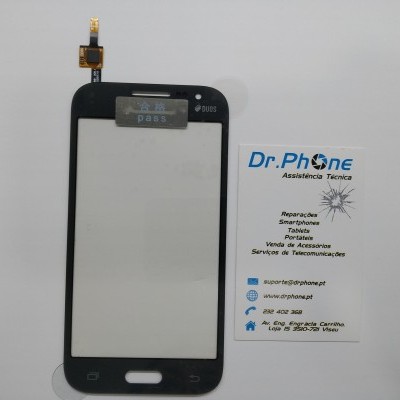 Ecrã tátil de substituição para smartphone preto com cartão de assistência técnica