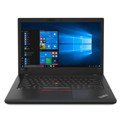Portátil Lenovo ThinkPad preto com sistema operativo Windows 10 no ecrã