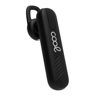 Auricular bluetooth preto com texto COOL