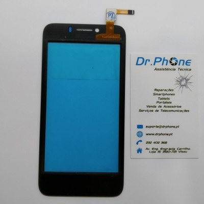 Ecrã para smartphone com cartão de visita da empresa Dr. Phone