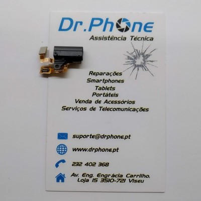 Cartão de visita Dr. Phone com componente eletrónico em fundo branco