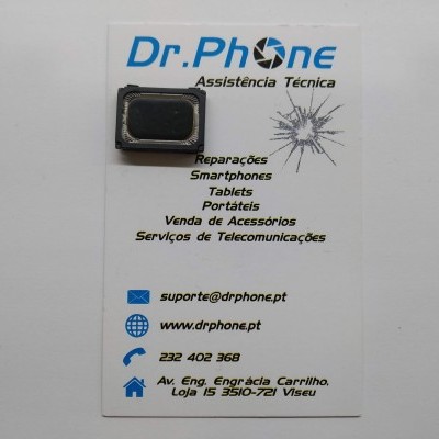 Cartão de visita Dr.Phone com componente eletrónico retangular e texto de contacto