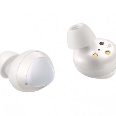 Auriculares intra-auriculares brancos sem fios